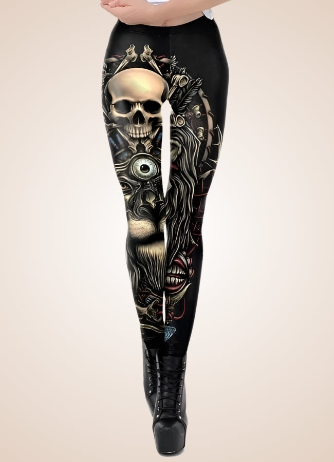 Gothic Skull Steampunk Legging - Steampunk Australia