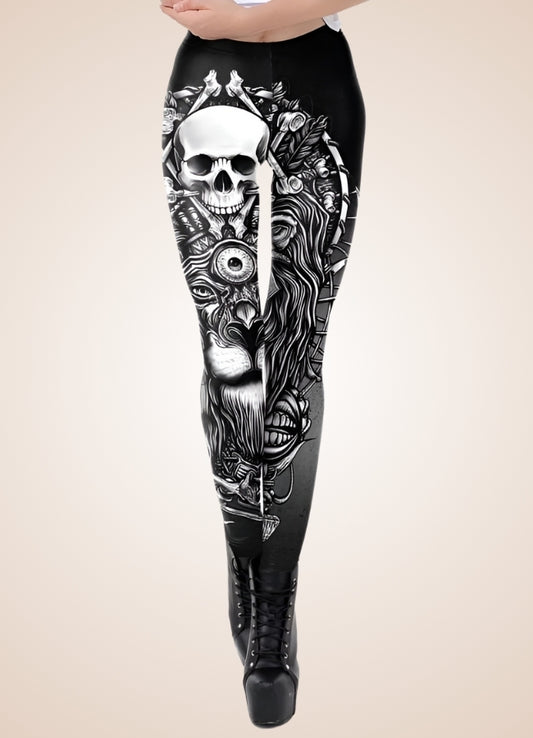 Gothic Skull Steampunk Legging - Steampunk Australia