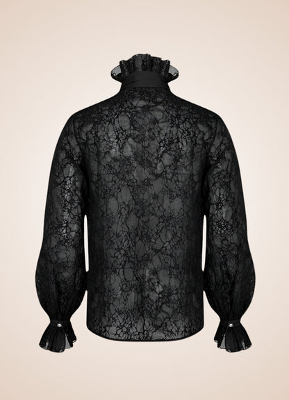 Gothic Steampunk Flounce Tie Shirt - Steampunk Australia