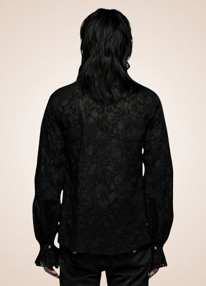 Gothic Steampunk Flounce Tie Shirt - Steampunk Australia