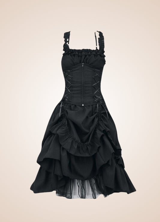 Gothic Victorian Long Dress - Steampunk Australia