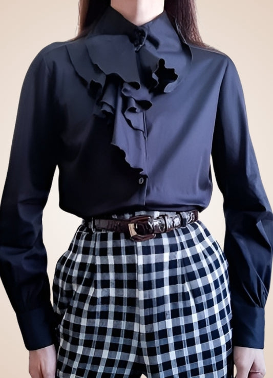 Gothic Victorian Ruffled Collar Shirt - Steampunk Australia