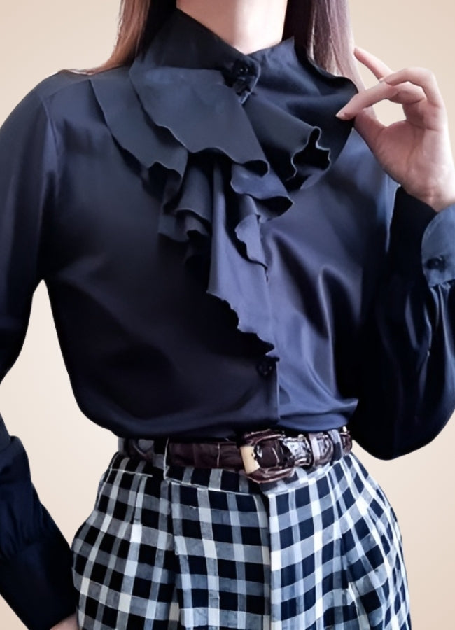 Gothic Victorian Ruffled Collar Shirt - Steampunk Australia