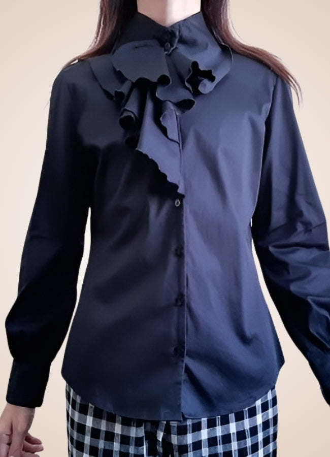 Gothic Victorian Ruffled Collar Shirt - Steampunk Australia