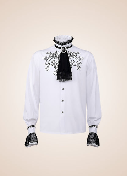 Gothic Vintage White Shirt - Steampunk Australia