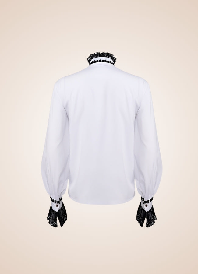 Gothic Vintage White Shirt - Steampunk Australia