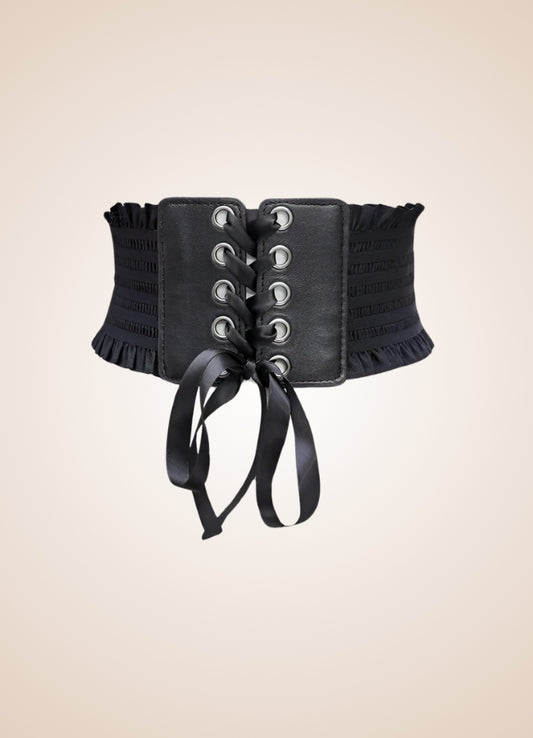 Gothic Wide Lace Up Belt - Steampunk Australia