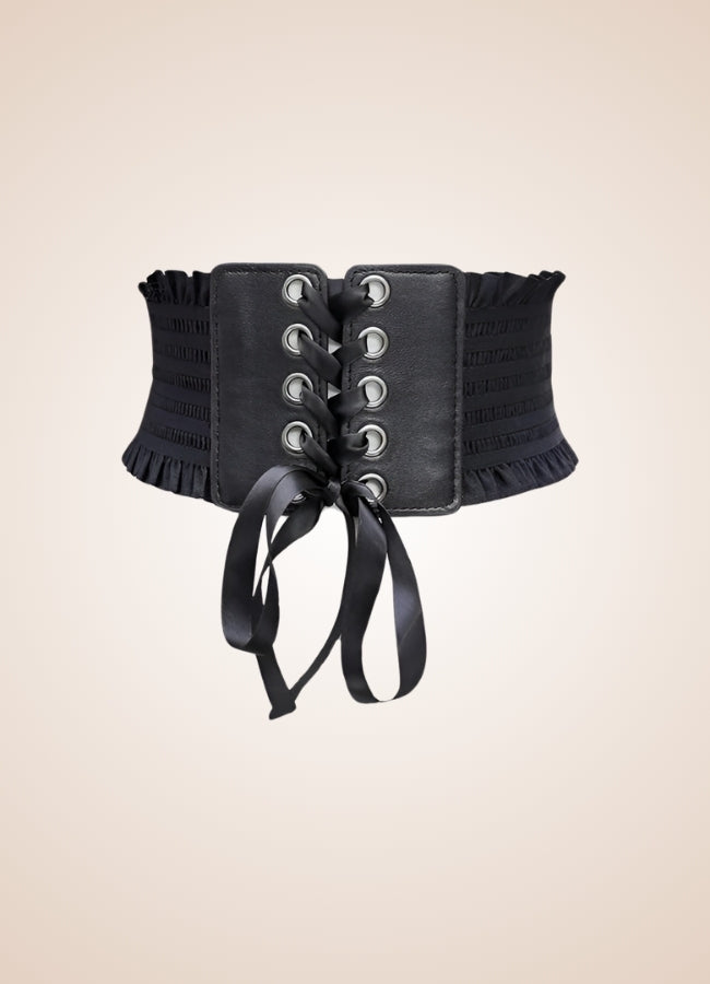 Gothic Wide Lace Up Belt - Steampunk Australia