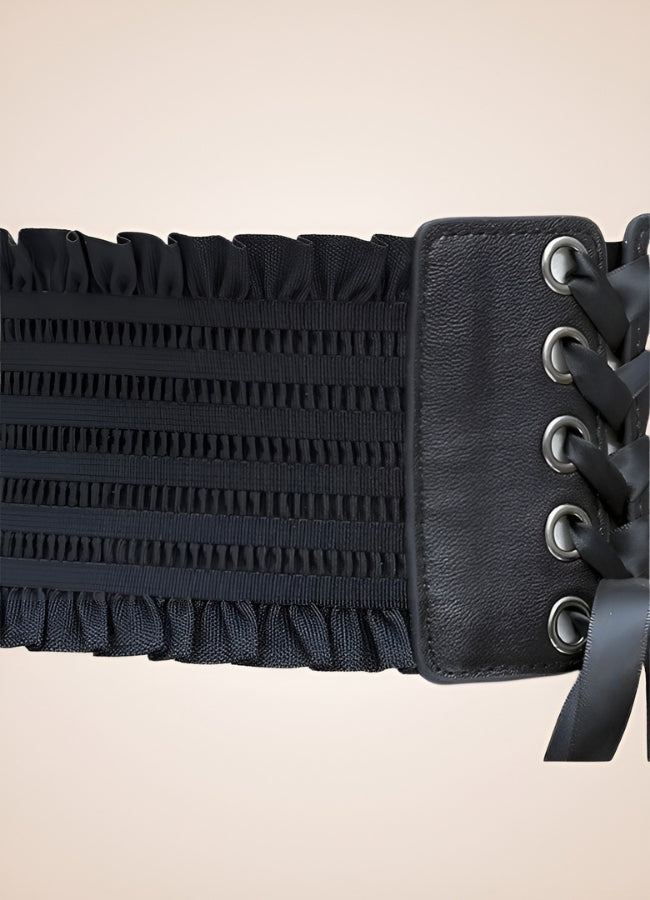 Gothic Wide Lace Up Belt - Steampunk Australia