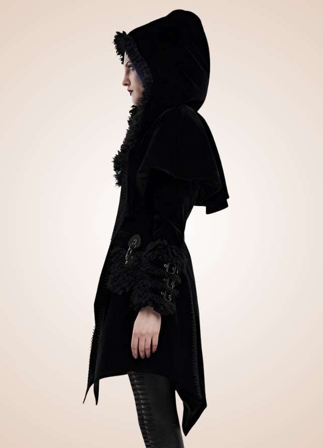 Gothic Zipper Hooded Jacket - Steampunk Australia