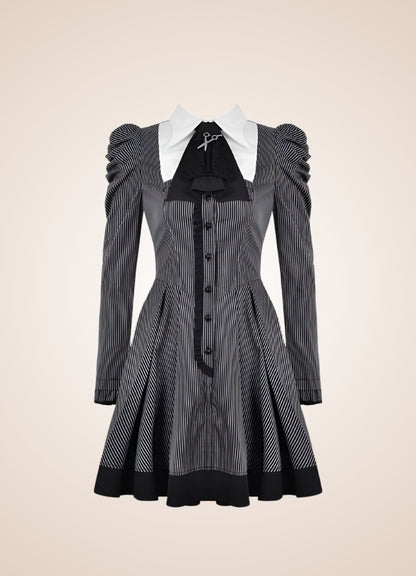 Gray Steampunk Ruffle Dress - Steampunk Australia