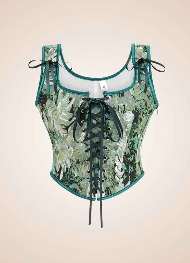 Green Renaissance Steampunk Corset - Steampunk Australia