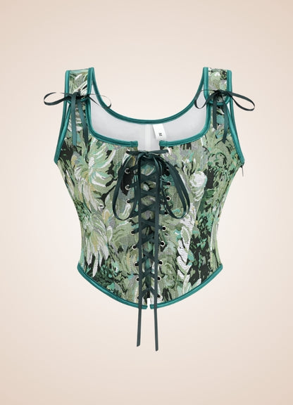 Green Renaissance Steampunk Corset - Steampunk Australia