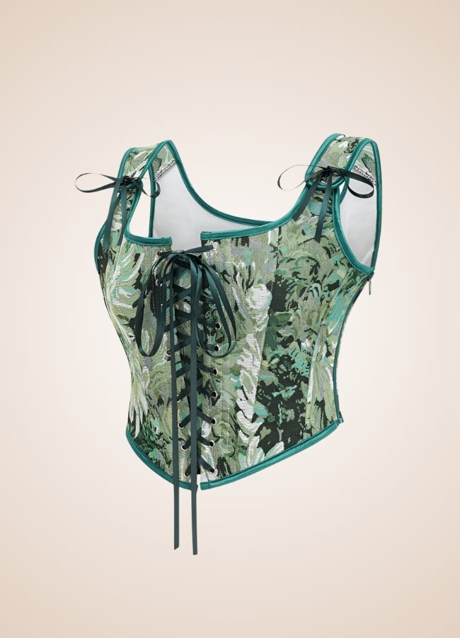 Green Renaissance Steampunk Corset - Steampunk Australia