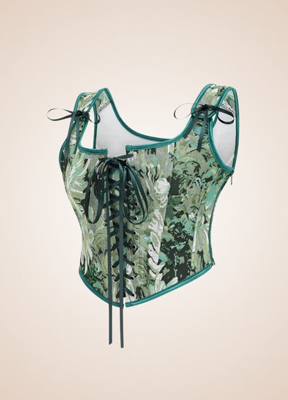 Green Renaissance Steampunk Corset - Steampunk Australia