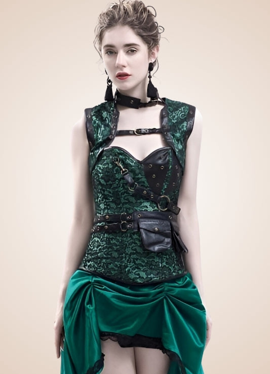 Green Steampunk Dress - Steampunk Australia