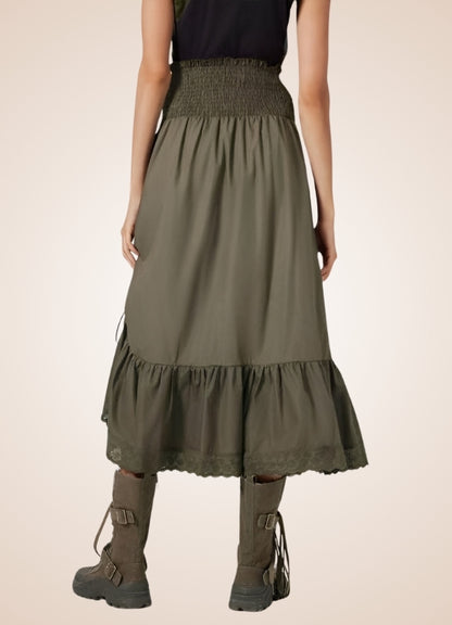 Green Steampunk Long Skirt - Steampunk Australia