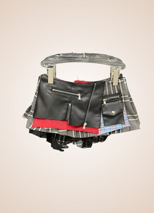 Grey Plaid Steampunk Skirt - Steampunk Australia
