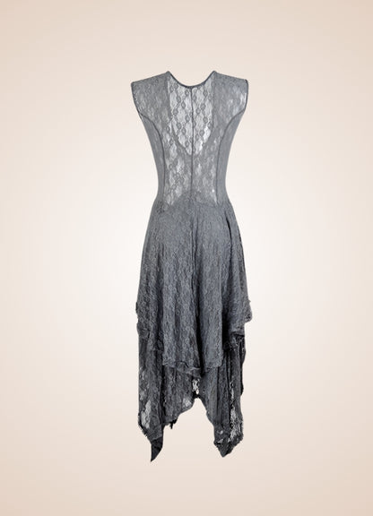 Grey Steampunk Long Dress - Steampunk Australia