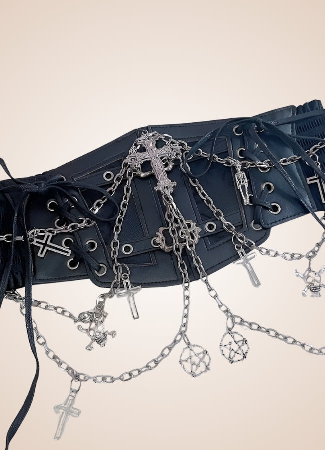 Grunge Crop Top Bustier - Steampunk Australia