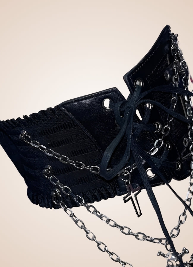 Grunge Crop Top Bustier - Steampunk Australia