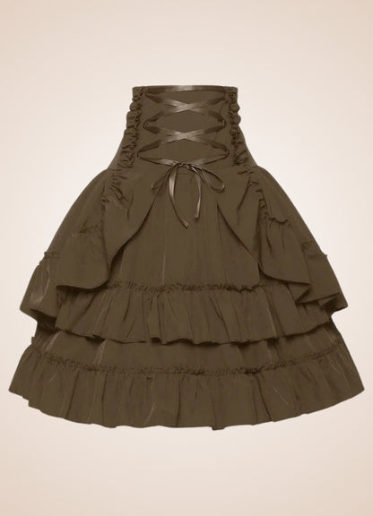 High Waisted Steampunk Skirt - Steampunk Australia