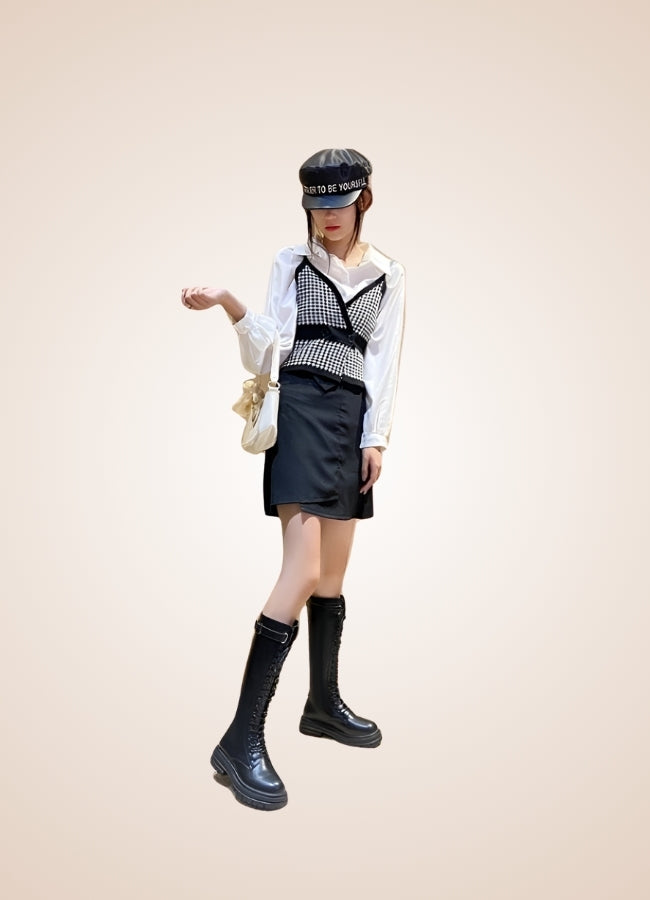 Knee High Steampunk Leather Boots - Steampunk Australia