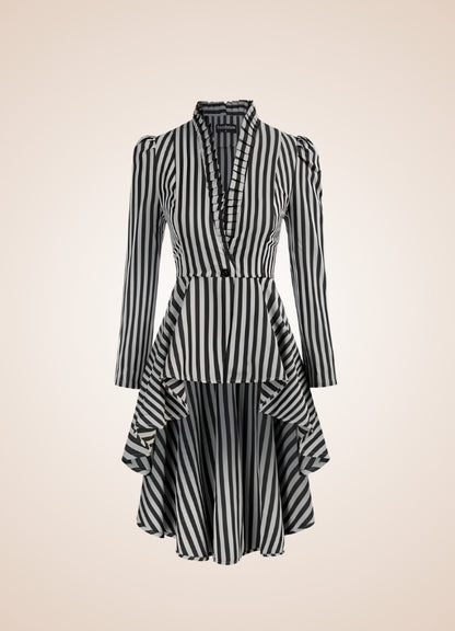 Ladies Steampunk Stiped Coat - Steampunk Australia