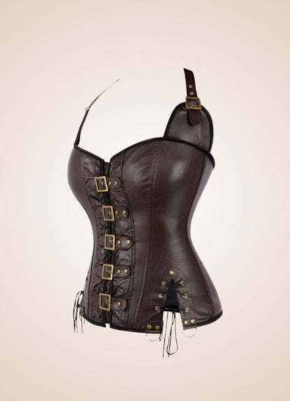 Leather And Straps Steampunk Corset - Steampunk Australia