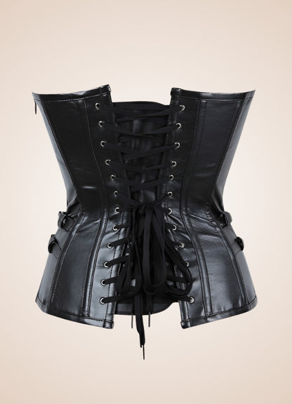 Leather Goth Steampunk Corset - Steampunk Australia