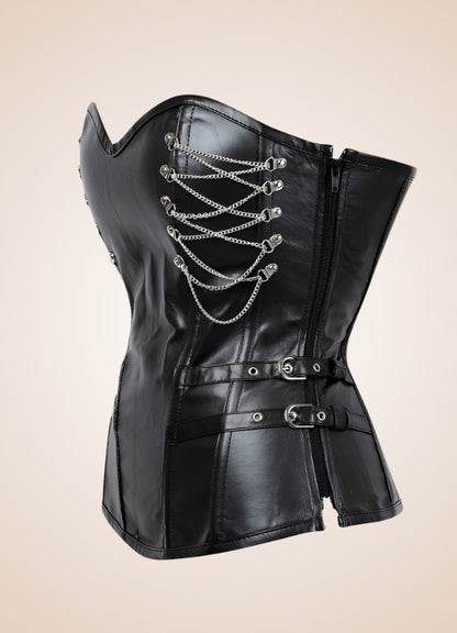 Leather Goth Steampunk Corset - Steampunk Australia