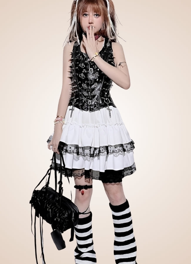 Leather Steampunk Long Bustier - Steampunk Australia