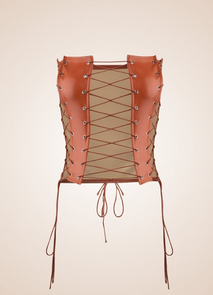 Leather Twist Steampunk Corset - Steampunk Australia
