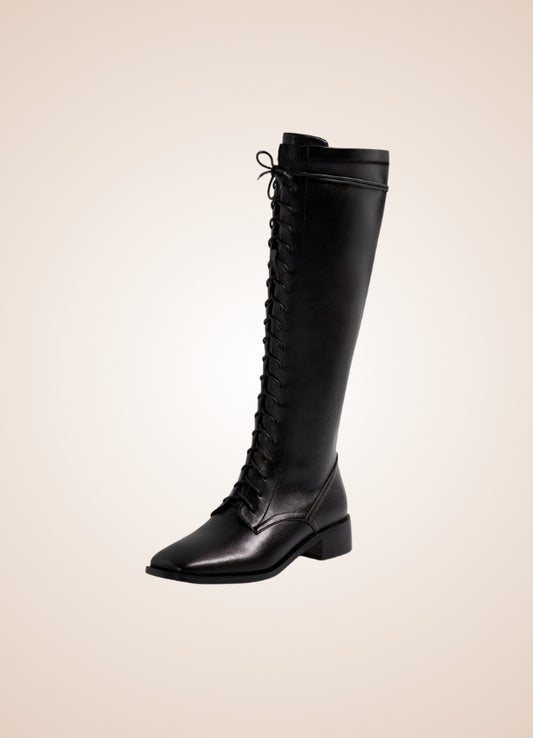 Leather Victorian High Knee Boots - Steampunk Australia