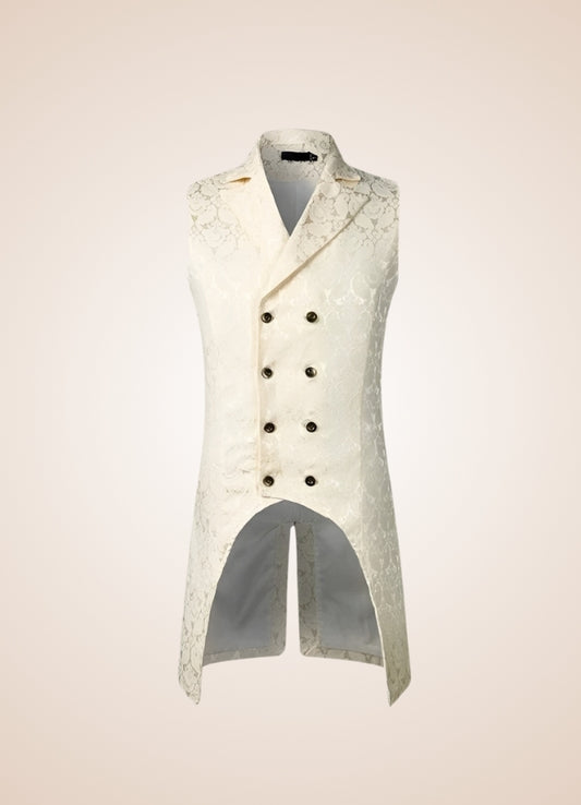 Long Gothic Men's Sleeveless Vest - Steampunk Australia