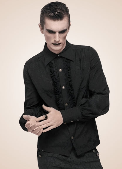 Long Sleeve Goth Style Shirt - Steampunk Australia