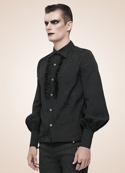 Long Sleeve Goth Style Shirt - Steampunk Australia