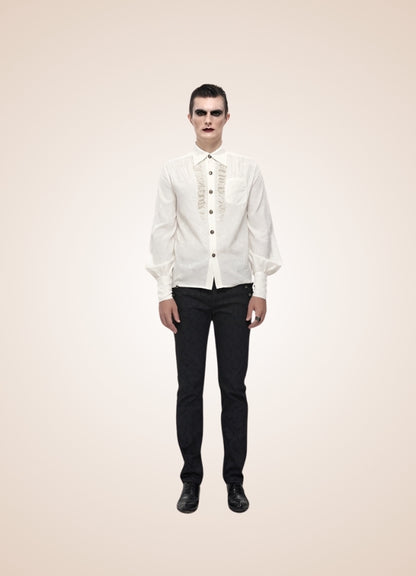Long Sleeve Goth Style Shirt - Steampunk Australia