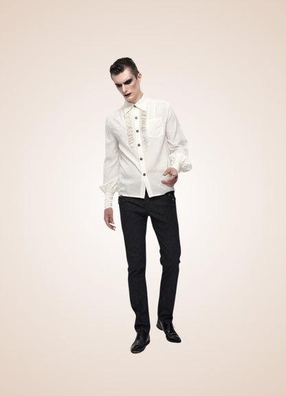 Long Sleeve Goth Style Shirt - Steampunk Australia