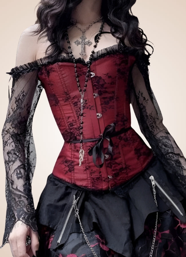 Long Sleeve Steampunk Bustier - Steampunk Australia