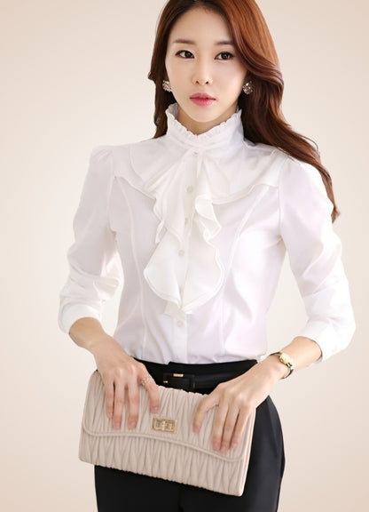 Long Sleeve Victorian Ruffled Shirt - Steampunk Australia