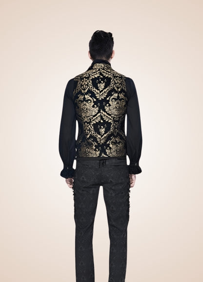 Men Victorian Double Breasted Vest - Steampunk Australia