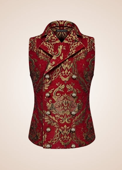 Men Victorian Double Breasted Vest - Steampunk Australia