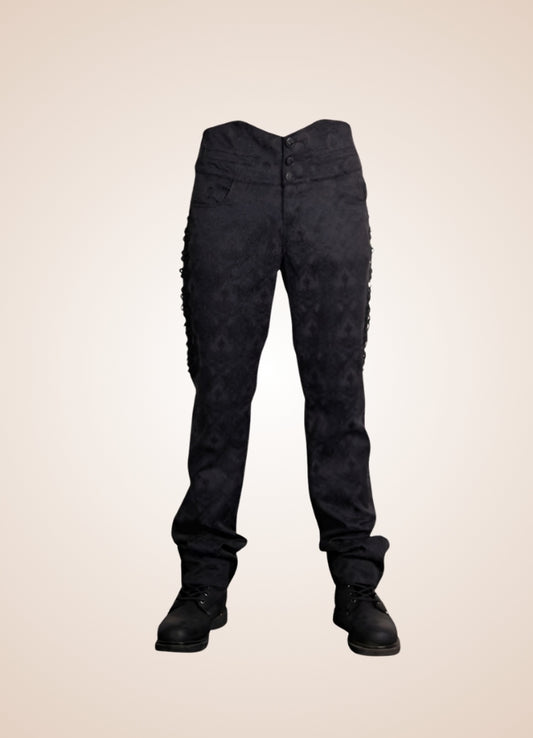Men's Black Victorian Pants - Steampunk Australia
