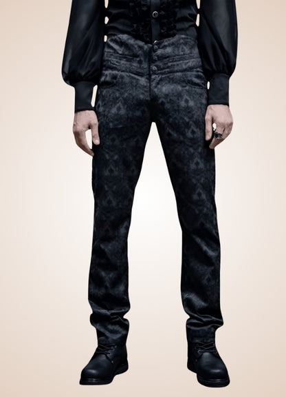 Men's Black Victorian Pants - Steampunk Australia