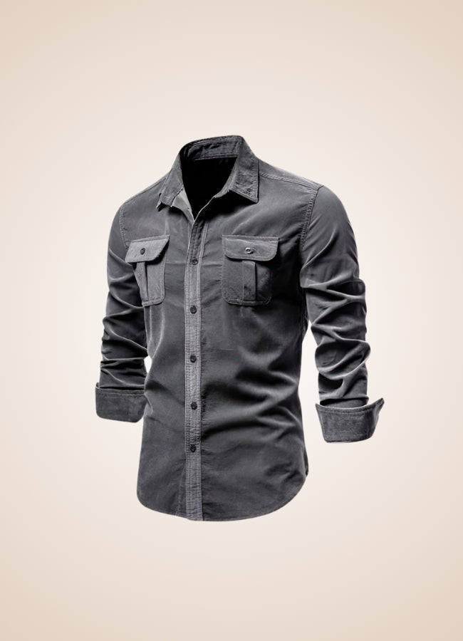 Men's Cargo Longsleeve Shirt - Steampunk Australia