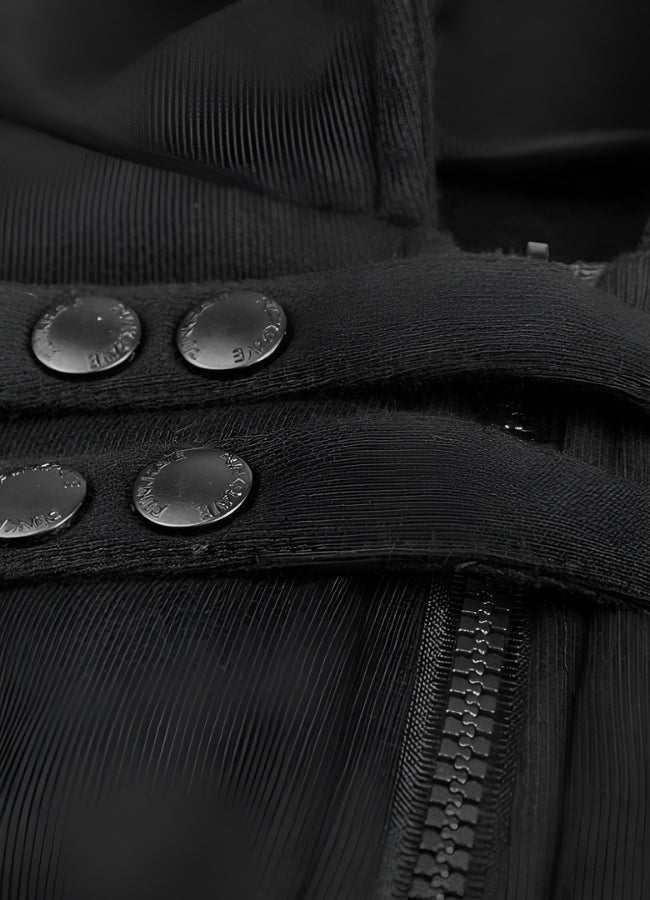 Men's Dark Punk Hooded Trench Coat - Steampunk Australia
