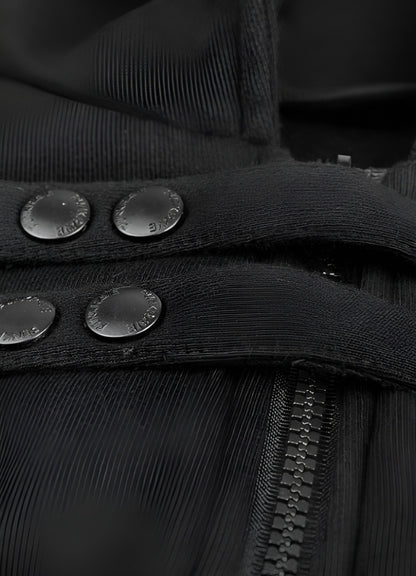 Men's Dark Punk Hooded Trench Coat - Steampunk Australia