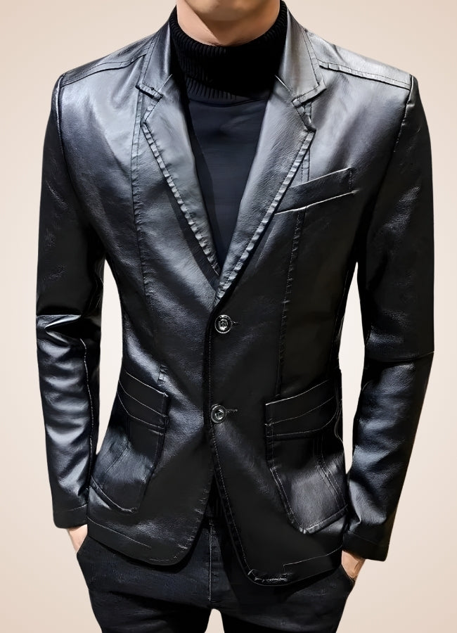 Men's Faux Leather Jacket - Steampunk Australia