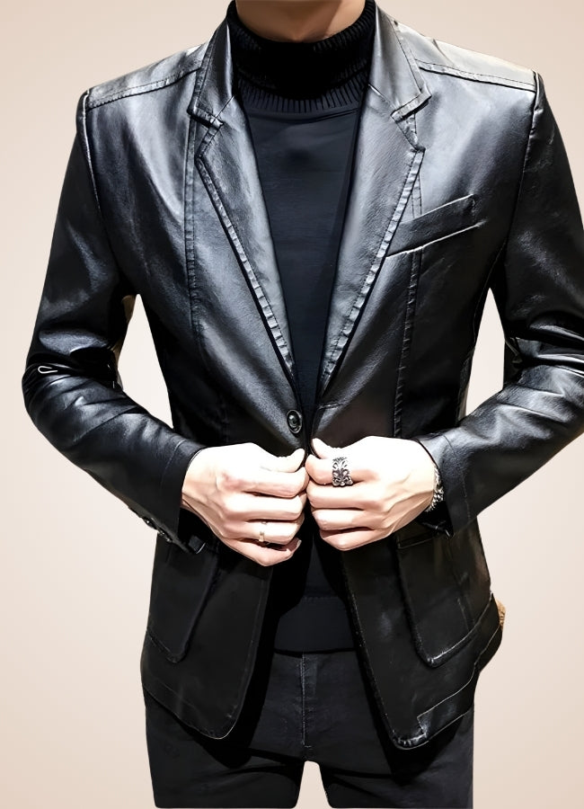 Men's Faux Leather Jacket - Steampunk Australia